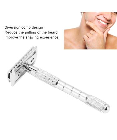 Professional Double Edge Manual Razor - Classic Non-Slip Reusable Men's Safety Razor | Washable Old-Fashioned Hand Razor for a Smooth Shave - Buy Online on GoSupps.com