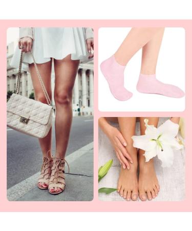 Urfeda Silicone Gel Heel Cushion Socks - Moisturizing Foot Spa & Beauty Care Breathable Non-Slip Socks for Dry Cracked Skin - Day & Night Skin Care - Buy Online on GoSupps.com