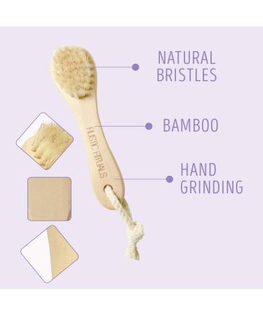 Rustic Rituals Face Cleansing Brush - Wooden Handle Exfoliating Skin Brush for Men & Women - Dry Brushing & Scrubbing Tool for Radiant Skin - Buy Online on GoSupps.com