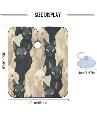 Kigai Cute Cats Barber Cape | Professional Waterproof Hair Cutting Cape for Men & Women | Adjustable Snap Closure Hairdressing Cape - Buy Online on GoSupps.com