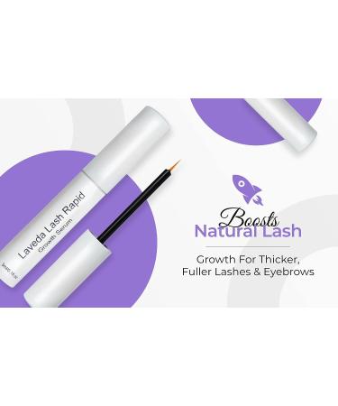 LAVEDA Premium Eyelash Growth Serum - New Formula for Thicker, Fuller Lashes and Eyebrows - Buy Online on GoSupps.com
