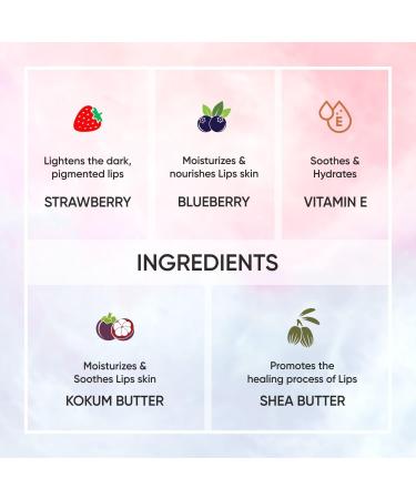 Buy Cotton Candy Lip Scrub - Strawberry & Blueberry | Vitamin C Enriched Nourishing & Moisturizing for Dry Lips | 15 GM - International Shipping Available - Buy Online on GoSupps.com