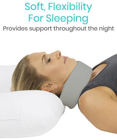 Morsa UK Neck Brace - Foam Cervical Collar for Pain Relief - Medical Grade Support for Disc Hernia, Osteoarthritis - Grey, Size L - Buy Online on GoSupps.com
