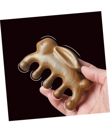 Magiclulu Green Sandalwood Massage Comb | Multifunctional Wooden Scalp Massager for Effective Scalp Nursing & Relaxation - Buy Online on GoSupps.com