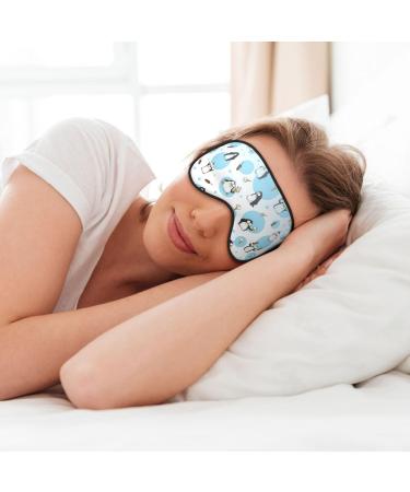 Penguin Balloon Snowflake Print Unisex Sleep Mask - Double-Sided Eye Mask for Sound Sleep & Skin Care | International Shipping Available - Buy Online on GoSupps.com
