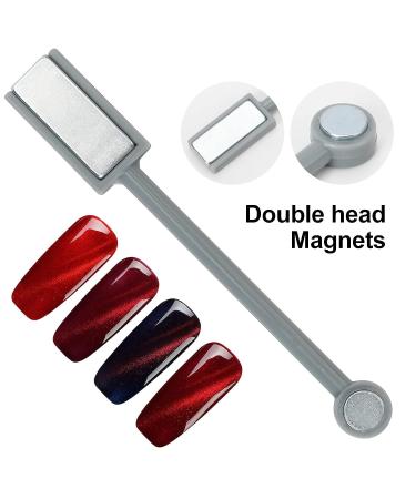 2Pcs Double Head Cat Eye Magnet Stick for Nail Art - Strong Pen for 3D Cat Eye Gel Polish Manicure - Buy Online on GoSupps.com