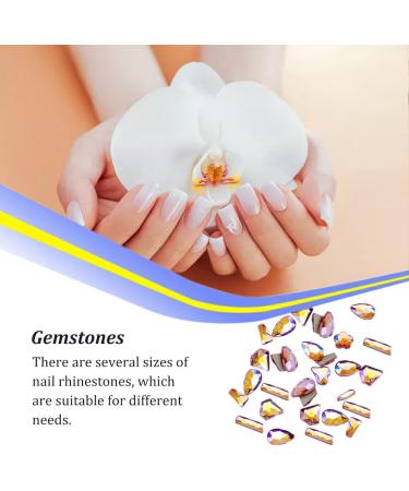 dijiusidy 50 Pieces Glass Crystal Set Eye-catching Personalized Nail Art Rhinestones DIY Handcraft Manicure Accessories for Card Making Pink AB - Buy Online on GoSupps.com