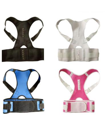 Magnetic Therapy Posture Corrector & Lumbar Support Belt - Back Brace for Scoliosis & Hunchback - Large Black - Buy Online on GoSupps.com