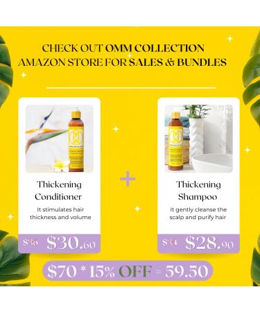 All Natural Hair Thickening Shampoo - 240ml | Boost Volume & Strength | Worldwide Shipping - Buy Online on GoSupps.com