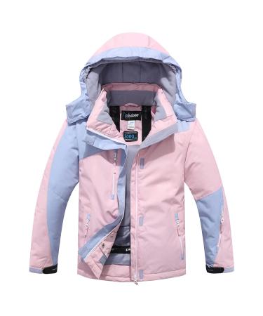 PHIBEE Girls' Sportswear Waterproof Windproof Snowboard Ski Jacket Pink/Purple 8