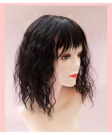 Shop Women's Curly Wavy Synthetic Hairpieces with Bangs for Thinning Hair - 14 Thin Black - Buy Online on GoSupps.com