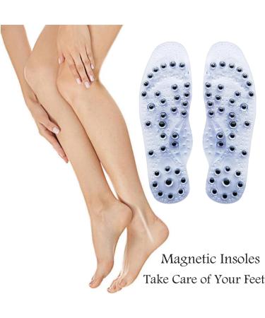 Yarpiany Magnetic Therapy Reflexology Sandals - Pain Relief Insoles with 68 Magnets (White, Female) - Buy Online on GoSupps.com