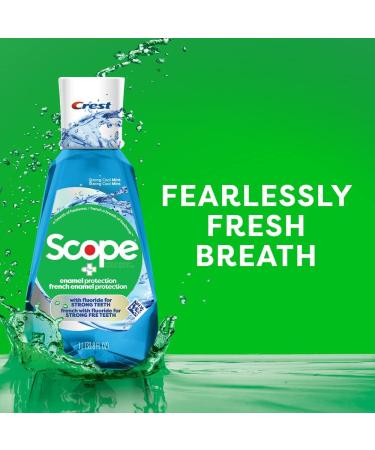 Crest Scope Mouthwash with Fluoride Enamel Protection Cool Peppermint 1L - Buy Online on GoSupps.com