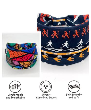4-Piece Myhiju African Boho Headband Set for Women - Elastic Knotted Workout & Yoga Bands - Buy Online on GoSupps.com