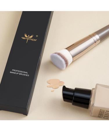 Anmor Angled Kabuki Brush Professional Angled Foundation Makeup Brush Perfect for liquid Cream and powder Face Makeup Luxurious Soft Synthetic Fibers - Buy Online on GoSupps.com
