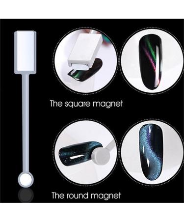 WOKOTO 5Pcs Nail Magnet Tool Set - Double Head Flower Design Pens & Strong Magnet Stick for Cat Eye Gel Polish - Nail Art Essential (MJB076) - Buy Online on GoSupps.com