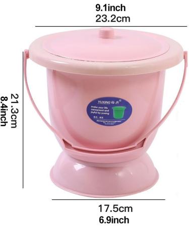 NEDLON Chamber Pot with Lid Spittoon Pee Potty Anti-Slip Base Urine Bucket with Handle Portable Mobile Toilet for Pregnant Women Adults (Color : Khaki) - Buy Online on GoSupps.com