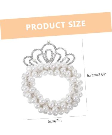 Ipetboom Hair Rope Hair Accessories for Girls Pearl Hair Tie Elastic Hair Tie Tiara Hair Ribbons Hair Ties for Girls Scrunchies for Girls Pearl Crown Hair Ties Pearl Beaded Hair Scrunchies - Buy Online on GoSupps.com