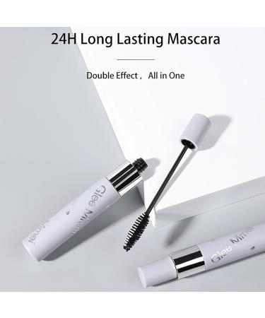 2 In 1 Mascara Waterproof Smudge ProofBlack Mascara for Natural Lengthening and Thickening Effect Lasting Glamour Volume Mascara - Buy Online on GoSupps.com