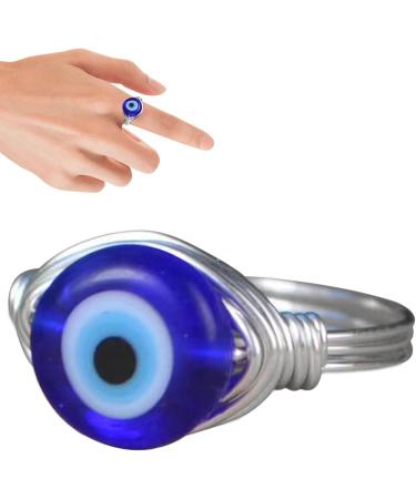 Eyeball s for Men | Copper for Women | Trendy Blue Eye Bead Handmade Dainty Silver Gold Wire Wrapped for Girls Aezon Silver No. 5 - Buy Online on GoSupps.com