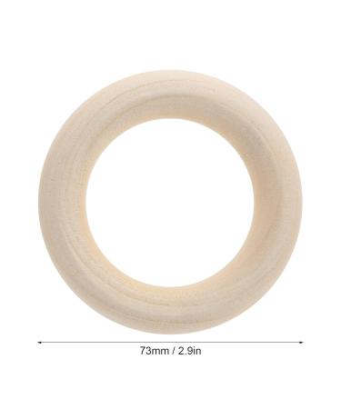 Wooden Baby Teether - Durable & Washable Teething Rings for Infants | Safe & Smooth Design (73mm) - Buy Online on GoSupps.com