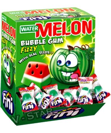 FINI WATERMELON Liquid Filled Bubblegum Retro Sweets & Candy Water Melon (200) - VSTAR 1 - Buy Online on GoSupps.com