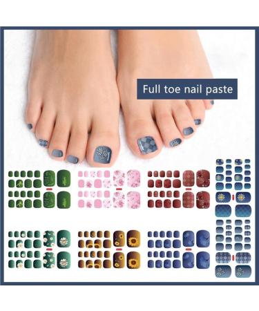 lmoikesz Sticker Toe Nail Full Flower Refreshing Wraps Paster Self-Adhesive Waterproof Handmade Decals Ins Birthday Gift No.1 - Buy Online on GoSupps.com