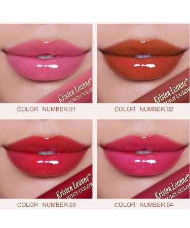 Heart Lipstick Love Water Mirror Lip Tint - Long-lasting & Moisturizing Red Pink Lip Glaze | 8 Colors High Pigment Liquid Lip Gloss - Portable Creamy Makeup - Buy Online on GoSupps.com