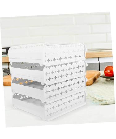 Mikikit Box 30 Egg White Shelf Brackets Shelving Brackets Refrigerator Crisper Organizer Drawer Food Stacker As Shown 28*21.5*28 - Buy Online on GoSupps.com