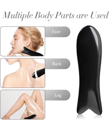 Premium Horn Gua Sha Set - Fish Shape Buffalo Horn Scrapers for Relaxing Whole Body Care (2 Pieces) - Buy Online on GoSupps.com