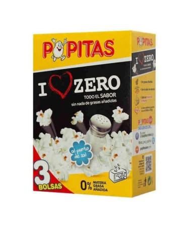 Popitas Zero Microwave Salted Popcorn - Gluten Free & Fat Free 70g (Pack of 3)