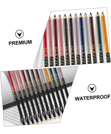 Ipetboom 12pcs Lip Liner Eyeliner Eyebrow Pen Pencil Eyeliner Waterproof Lip Liner Makeup Pen Lips - Buy Online on GoSupps.com
