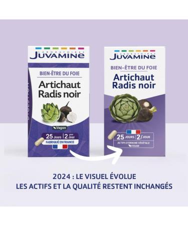 JUVAMINE - Artichoke and Black Radish - Liver Wellness - Contributes to the proper functioning of the Digestive and Hepatic System - 50 Capsules of plant origin - 25 days program - Buy Online on GoSupps.com