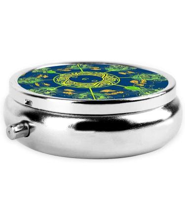 Yin Yang Totem Round Pill Box - 3 Compartment Portable Organizer for Travel | Ideal Travel Pill Box - Buy Online on GoSupps.com
