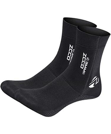 ZCCO 3mm Neoprene Diving Socks - Black XX-Small - for Men, Women, and Youth - Ideal for Diving, Snorkeling, Surfing, Water Sports - Buy Online on GoSupps.com