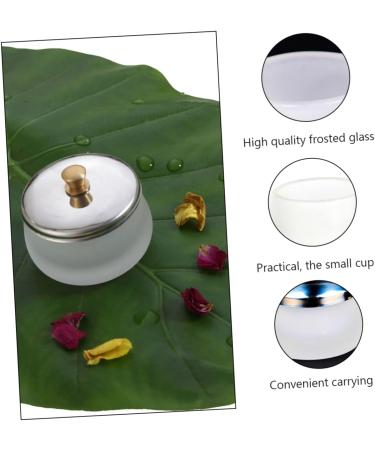 Gobelet pour Rincer Vernis Ongles Cristal avec Couvercle Acier Inoxydable Rond pour Nail Art Accessoires Manucure - Buy Online on GoSupps.com