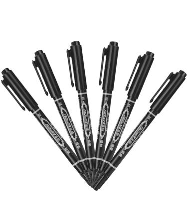 FOMIYES 6pcs Eyebrow Marker Pen Waterproof Eyebrow Pencil Microblading Marker Pen Mapping Eyebrow Pen Ink 13.9x1.8cm Black