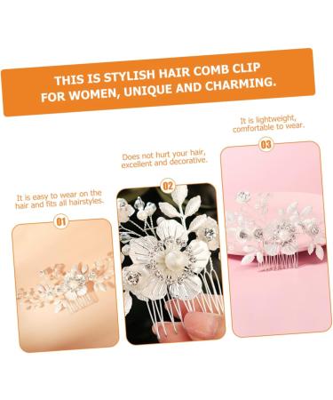 Mikinona Flower Comb Hair Comb for Bride Headpiece for Bride Wedding Bride Hair Comb Bridal Headpiece Bridal Hair Accessory Bridal Hair Accessories Hair Jewelry Wedding Hair Comb - Buy Online on GoSupps.com