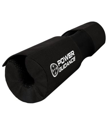 POWER GUIDANCE Barbell Squat Pad - Neck & Shoulder Protective Pad Built-in Velcro Straps and Anti-Skid Points for Squats, Lunges, Hip Thrusts, Weightlifting - Fit Standard and Olympic Bars Black