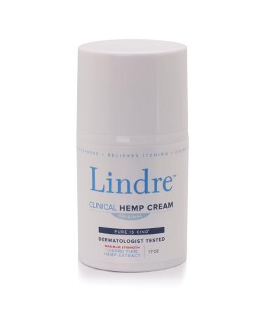 Lindre Maximum Strength Hemp Cream for Dry to Very Dry Sensitive Skin. Fragrance Free Steroid Free Dermatologist Tested. Original Formula 1.7oz 1.70 Ounce (Pack of 1)