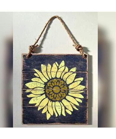 DLY LIFESTYLE Boho Sunflower Stencil - 7x7 Inches - Reusable DIY Art Stencil for Painting on Various Surfaces - Flower Stencil for Wood, Canvas, Paper, Fabric, Walls, and Furniture - Buy Online on GoSupps.com