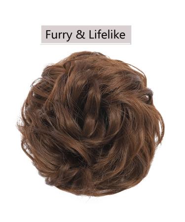 QIAORUIXIN Light Brown Claw Clip Hair Bun - Messy Curly Hairpiece for Women - Buy Online on GoSupps.com