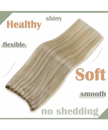 Buy LaaVoo Micro Weft Extensions | Real Hair Blonde Highlight EZE Weft | 12 Width 50g Ash Blonde #18/613 - International Shipping Available - Buy Online on GoSupps.com