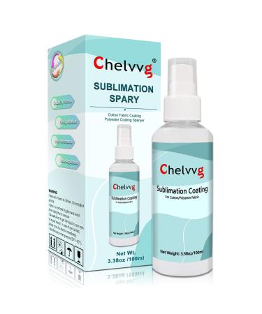 Sublimation Coating Spray for Cotton Shirts & Blends All Fabric Including Polyester Blends Carton T-Shirts Hats Pillow Cases Tote Bags Canvas etc. Coating with Quick Dry Formula (100ml/3.38oz)