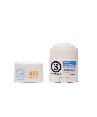 Reef Safe Mineral Face Sunscreen Stick SPF45 - Non-Nano Zinc Oxide, Titanium Oxide, Non-Greasy, Broad Spectrum UVA/UVB Protection - 0.5oz - Buy Online on GoSupps.com