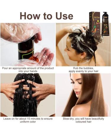 Cerioll Dark Brown Hair Color Shampoo Brown Hair Dye Shampoo 3in1 Hair Dye Shampoo 3 in 1 Instant Hair Colors for Men and Women 500 ml Dark Brown - Buy Online on GoSupps.com