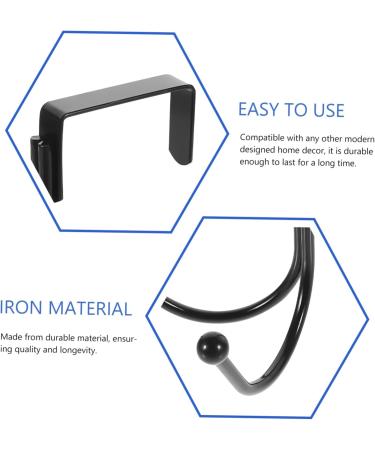 VILLFUL 2pcs Hangers Hats Robes Mount Clothes Rack Over The Door Coat Rack Hook Rack Iron - Buy Online on GoSupps.com