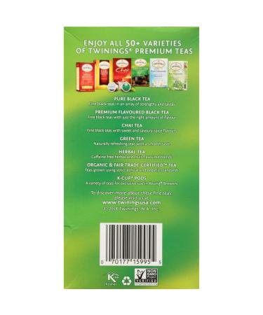 Twinings All Natural Green Tea Bags - 50 Count - Certified Kosher - Premium Quality - Buy Online on GoSupps.com