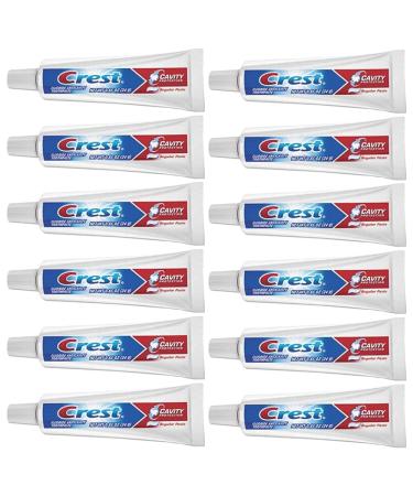 Crest Cavity Protection Regular Toothpaste Travel Size .85 oz. (24g) - Pack of 12