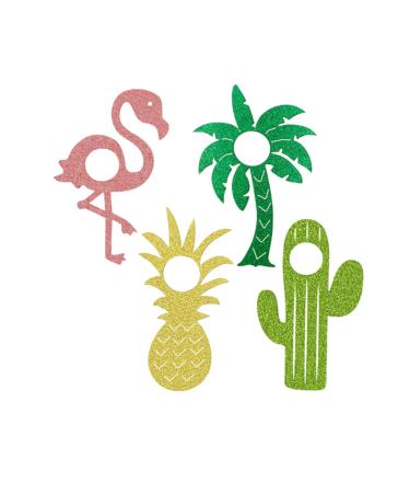 Amosfun 24pcs Hawaii Decor Hawaii Ornament Glitter Candy Bags Candy Paper Decorative Hawaii Party Candy Holder Party Hawaiian Decor Candy Packaging Pineapple Decor Props Lollipop